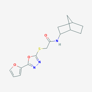 N-bicyclo[2.2.1]hept-2-yl-2-{[5-(2-furyl)-1,3,4-oxadiazol-2-yl]thio}acetamide