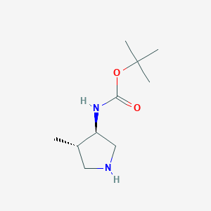 B042238 (3R,4S)-(4-Methyl-pyrrolidin-3-yl)-carbamic acid tert-butyl ester CAS No. 1334481-84-3