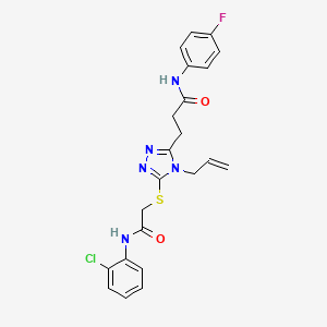 3-[4-allyl-5-({2-[(2-chlorophenyl)amino]-2-oxoethyl}thio)-4H-1,2,4-triazol-3-yl]-N-(4-fluorophenyl)propanamide