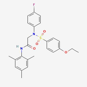 molecular formula C25H27FN2O4S B4223809 N~2~-[(4-ethoxyphenyl)sulfonyl]-N~2~-(4-fluorophenyl)-N~1~-mesitylglycinamide 