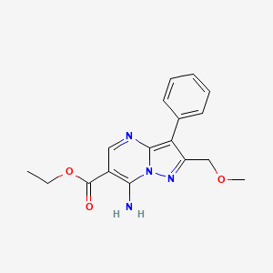 ethyl 7-amino-2-(methoxymethyl)-3-phenylpyrazolo[1,5-a]pyrimidine-6-carboxylate