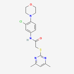 molecular formula C18H21ClN4O2S B4223829 N-[3-chloro-4-(4-morpholinyl)phenyl]-2-[(4,6-dimethyl-2-pyrimidinyl)thio]acetamide 