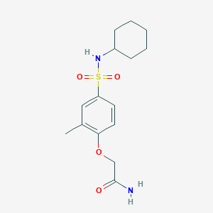 2-{4-[(cyclohexylamino)sulfonyl]-2-methylphenoxy}acetamide