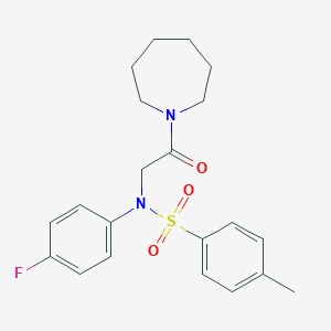 molecular formula C21H25FN2O3S B422388 N-[2-(azepan-1-yl)-2-oxoethyl]-N-(4-fluorophenyl)-4-methylbenzenesulfonamide 