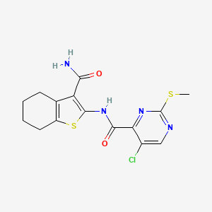 N-[3-(aminocarbonyl)-4,5,6,7-tetrahydro-1-benzothien-2-yl]-5-chloro-2-(methylthio)-4-pyrimidinecarboxamide