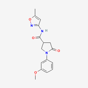 1-(3-methoxyphenyl)-N-(5-methyl-3-isoxazolyl)-5-oxo-3-pyrrolidinecarboxamide