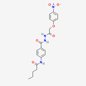 N-[4-({2-[(4-nitrophenoxy)acetyl]hydrazino}carbonyl)phenyl]pentanamide