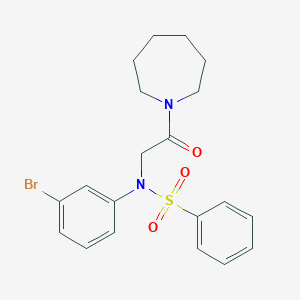 molecular formula C20H23BrN2O3S B422394 N-[2-(azepan-1-yl)-2-oxoethyl]-N-(3-bromophenyl)benzenesulfonamide 