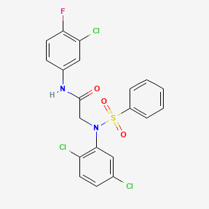 N~1~-(3-chloro-4-fluorophenyl)-N~2~-(2,5-dichlorophenyl)-N~2~-(phenylsulfonyl)glycinamide