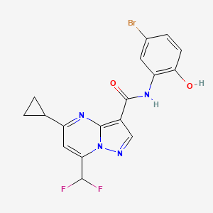 N-(5-bromo-2-hydroxyphenyl)-5-cyclopropyl-7-(difluoromethyl)pyrazolo[1,5-a]pyrimidine-3-carboxamide