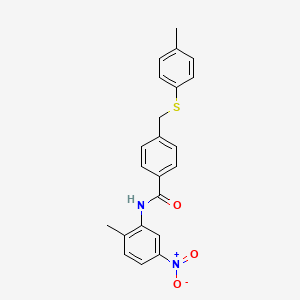 N-(2-methyl-5-nitrophenyl)-4-{[(4-methylphenyl)thio]methyl}benzamide