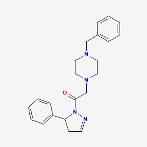 1-benzyl-4-[2-oxo-2-(5-phenyl-4,5-dihydro-1H-pyrazol-1-yl)ethyl]piperazine