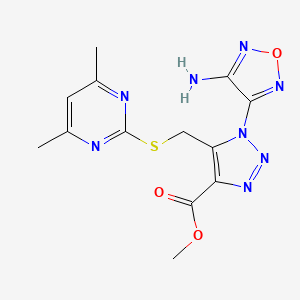 methyl 1-(4-amino-1,2,5-oxadiazol-3-yl)-5-{[(4,6-dimethyl-2-pyrimidinyl)thio]methyl}-1H-1,2,3-triazole-4-carboxylate