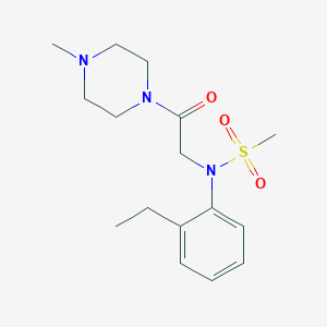 molecular formula C16H25N3O3S B422402 N-(2-ethylphenyl)-N-[2-(4-methylpiperazin-1-yl)-2-oxoethyl]methanesulfonamide 