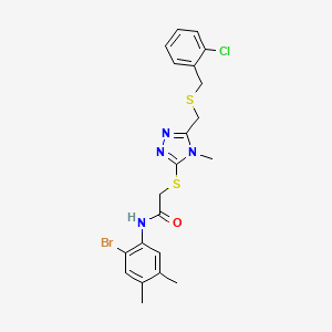 N-(2-bromo-4,5-dimethylphenyl)-2-[(5-{[(2-chlorobenzyl)thio]methyl}-4-methyl-4H-1,2,4-triazol-3-yl)thio]acetamide