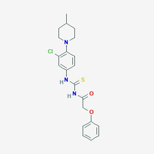 molecular formula C21H24ClN3O2S B4224040 N-({[3-chloro-4-(4-methyl-1-piperidinyl)phenyl]amino}carbonothioyl)-2-phenoxyacetamide 