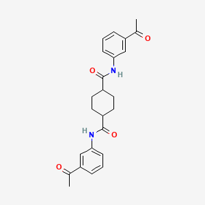 molecular formula C24H26N2O4 B4224058 N,N'-bis(3-acetylphenyl)-1,4-cyclohexanedicarboxamide 