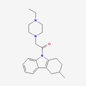 9-[(4-ethyl-1-piperazinyl)acetyl]-3-methyl-2,3,4,9-tetrahydro-1H-carbazole