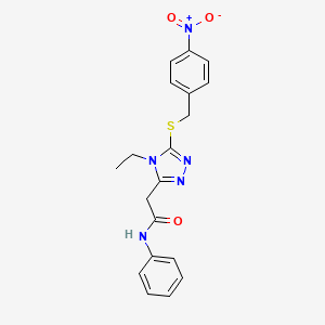 2-{4-ethyl-5-[(4-nitrobenzyl)thio]-4H-1,2,4-triazol-3-yl}-N-phenylacetamide