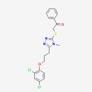 2-({5-[3-(2,4-dichlorophenoxy)propyl]-4-methyl-4H-1,2,4-triazol-3-yl}thio)-1-phenylethanone