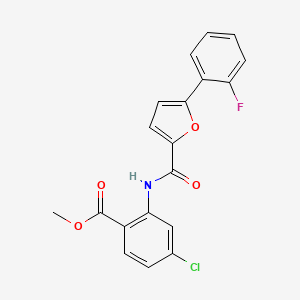 methyl 4-chloro-2-{[5-(2-fluorophenyl)-2-furoyl]amino}benzoate