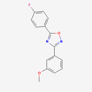 molecular formula C15H11FN2O2 B4224173 5-(4-fluorophenyl)-3-(3-methoxyphenyl)-1,2,4-oxadiazole 