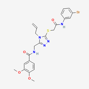 N-{[4-allyl-5-({2-[(3-bromophenyl)amino]-2-oxoethyl}thio)-4H-1,2,4-triazol-3-yl]methyl}-3,4-dimethoxybenzamide