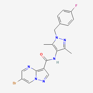 6-bromo-N-[1-(4-fluorobenzyl)-3,5-dimethyl-1H-pyrazol-4-yl]pyrazolo[1,5-a]pyrimidine-3-carboxamide