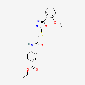 ethyl 4-[({[5-(2-ethoxyphenyl)-1,3,4-oxadiazol-2-yl]thio}acetyl)amino]benzoate