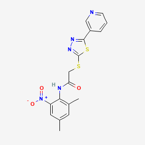 N~1~-(2,4-DIMETHYL-6-NITROPHENYL)-2-{[5-(3-PYRIDYL)-1,3,4-THIADIAZOL-2-YL]SULFANYL}ACETAMIDE