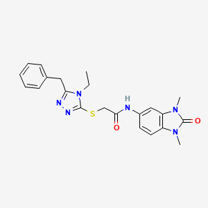 2-[(5-benzyl-4-ethyl-4H-1,2,4-triazol-3-yl)thio]-N-(1,3-dimethyl-2-oxo-2,3-dihydro-1H-benzimidazol-5-yl)acetamide