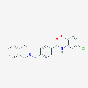 molecular formula C24H23ClN2O2 B422436 N-(5-chloro-2-methoxyphenyl)-4-(3,4-dihydroisoquinolin-2(1H)-ylmethyl)benzamide 