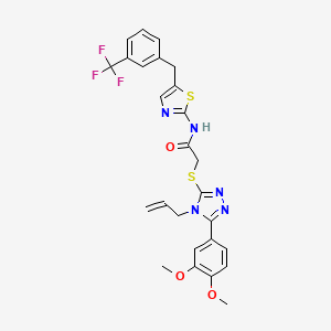 2-{[4-allyl-5-(3,4-dimethoxyphenyl)-4H-1,2,4-triazol-3-yl]thio}-N-{5-[3-(trifluoromethyl)benzyl]-1,3-thiazol-2-yl}acetamide