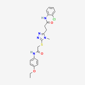 N-(2-chlorophenyl)-3-[5-({2-[(4-ethoxyphenyl)amino]-2-oxoethyl}sulfanyl)-4-methyl-4H-1,2,4-triazol-3-yl]propanamide