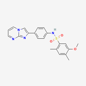 N-(4-imidazo[1,2-a]pyrimidin-2-ylphenyl)-5-methoxy-2,4-dimethylbenzenesulfonamide