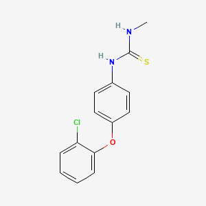 molecular formula C14H13ClN2OS B4224417 N-[4-(2-chlorophenoxy)phenyl]-N'-methylthiourea 