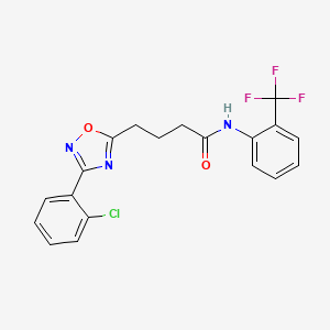 4-[3-(2-chlorophenyl)-1,2,4-oxadiazol-5-yl]-N-[2-(trifluoromethyl)phenyl]butanamide