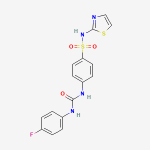 molecular formula C16H13FN4O3S2 B4224442 4-({[(4-fluorophenyl)amino]carbonyl}amino)-N-1,3-thiazol-2-ylbenzenesulfonamide 