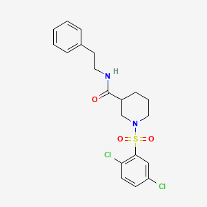 molecular formula C20H22Cl2N2O3S B4224448 1-(2,5-dichlorophenyl)sulfonyl-N-(2-phenylethyl)piperidine-3-carboxamide 