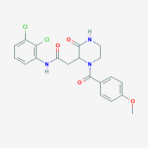 N-(2,3-dichlorophenyl)-2-[1-(4-methoxybenzoyl)-3-oxo-2-piperazinyl]acetamide