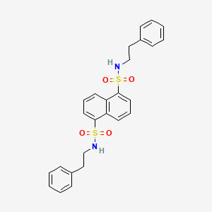 molecular formula C26H26N2O4S2 B4224485 1-N,5-N-bis(2-phenylethyl)naphthalene-1,5-disulfonamide 