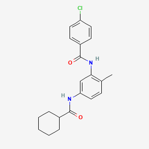 4-chloro-N-{5-[(cyclohexylcarbonyl)amino]-2-methylphenyl}benzamide