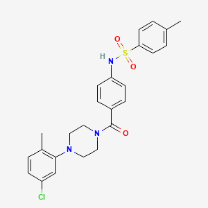 N-(4-{[4-(5-chloro-2-methylphenyl)-1-piperazinyl]carbonyl}phenyl)-4-methylbenzenesulfonamide