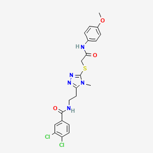 3,4-dichloro-N-{2-[5-({2-[(4-methoxyphenyl)amino]-2-oxoethyl}thio)-4-methyl-4H-1,2,4-triazol-3-yl]ethyl}benzamide