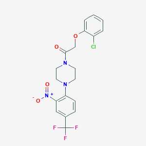 1-[(2-chlorophenoxy)acetyl]-4-[2-nitro-4-(trifluoromethyl)phenyl]piperazine