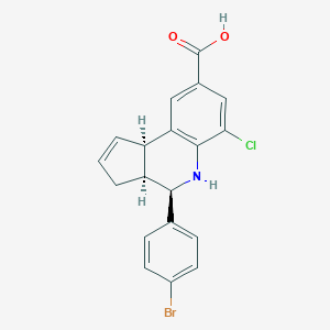 molecular formula C19H15BrClNO2 B422453 4-(4-bromophenyl)-6-chloro-3a,4,5,9b-tetrahydro-3H-cyclopenta[c]quinoline-8-carboxylic acid 