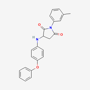 molecular formula C23H20N2O3 B4224558 1-(3-methylphenyl)-3-[(4-phenoxyphenyl)amino]-2,5-pyrrolidinedione 