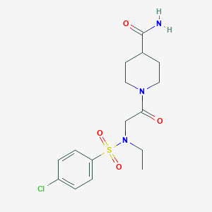 1-{N-[(4-chlorophenyl)sulfonyl]-N-ethylglycyl}-4-piperidinecarboxamide