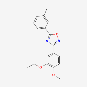 3-(3-ethoxy-4-methoxyphenyl)-5-(3-methylphenyl)-1,2,4-oxadiazole