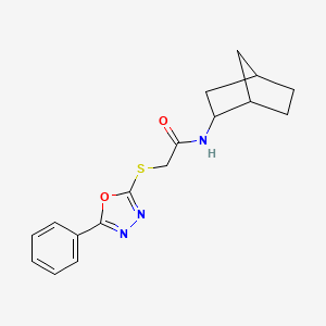 molecular formula C17H19N3O2S B4224568 N-bicyclo[2.2.1]hept-2-yl-2-[(5-phenyl-1,3,4-oxadiazol-2-yl)thio]acetamide 